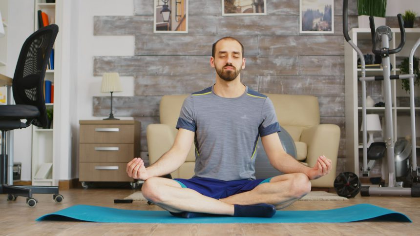 Man practicing mindfulness